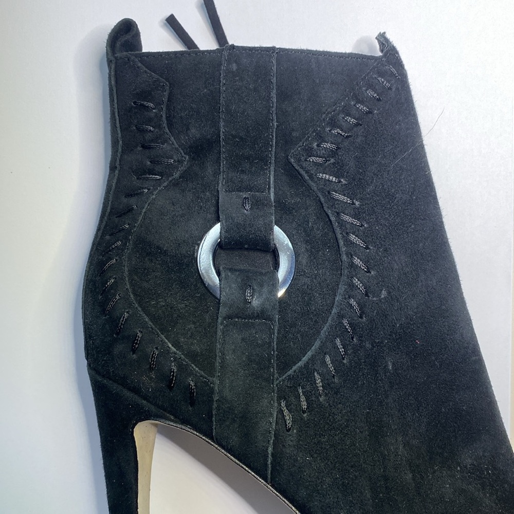 Rebecca Minkoff Ridley Stiletto‎ Heel Peep Toe Booties 8 - Picture 6 of 15